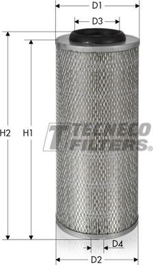 Tecneco Filters AR758-I - Воздушный фильтр, двигатель autospares.lv