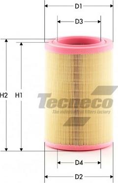 Tecneco Filters AR168 - Воздушный фильтр, двигатель autospares.lv