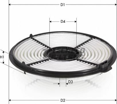 Tecneco Filters AR105-J - Воздушный фильтр, двигатель autospares.lv