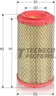 Tecneco Filters AR131D - Воздушный фильтр, двигатель autospares.lv