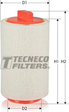 Tecneco Filters AR1287-S - Воздушный фильтр, двигатель autospares.lv