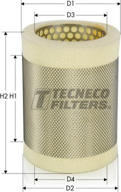 Tecneco Filters AR879S - Воздушный фильтр, двигатель autospares.lv