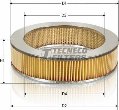 Tecneco Filters AR44 - Воздушный фильтр, двигатель autospares.lv