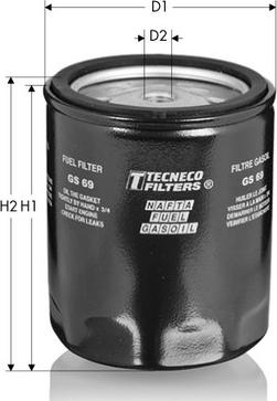 Tecneco Filters GS69 - Топливный фильтр autospares.lv