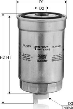 Tecneco Filters GS58 - Топливный фильтр autospares.lv