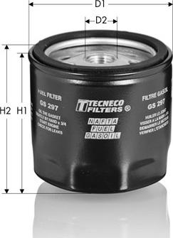 Tecneco Filters GS297 - Топливный фильтр autospares.lv