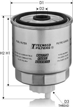 Tecneco Filters GS204 - Топливный фильтр autospares.lv