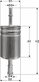 Tecneco Filters IN1073 - Топливный фильтр autospares.lv