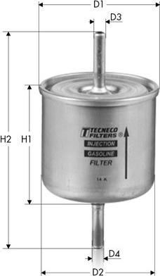 Tecneco Filters IN98 - Топливный фильтр autospares.lv