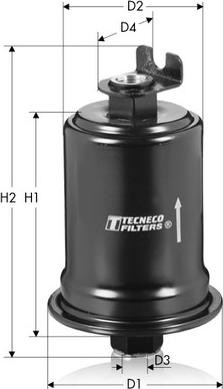 Tecneco Filters IN24 - Топливный фильтр autospares.lv