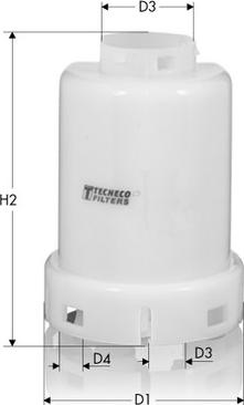 Tecneco Filters IN284-P - Топливный фильтр autospares.lv