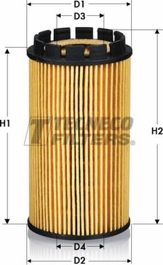 Tecneco Filters OL0245-E - Масляный фильтр autospares.lv