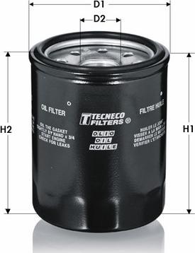 Tecneco Filters OL198-J - Масляный фильтр autospares.lv