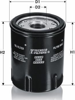 Tecneco Filters OL201 - Масляный фильтр autospares.lv