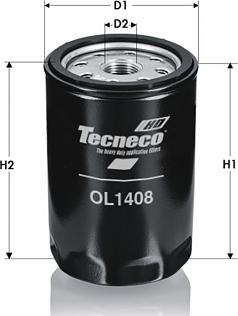 Tecneco Filters OL1408 - Масляный фильтр autospares.lv