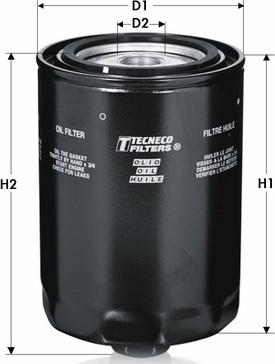 Tecneco Filters OL148 - Масляный фильтр autospares.lv