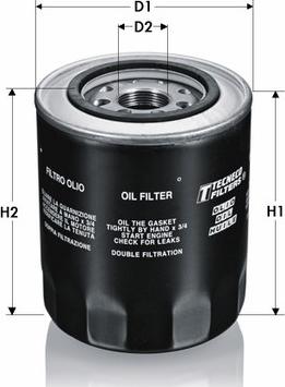 Tecneco Filters OL1001-T - Масляный фильтр autospares.lv