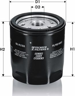 Tecneco Filters OL1279 - Масляный фильтр autospares.lv