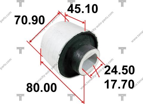 Tenacity AAMBE1005 - Сайлентблок, рычаг подвески колеса autospares.lv