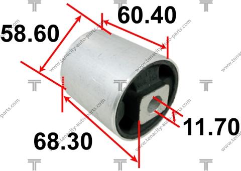 Tenacity AAMBM1007 - Сайлентблок, рычаг подвески колеса autospares.lv