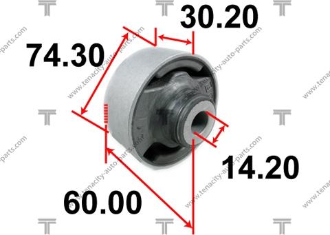 Tenacity AAMHO1018 - Сайлентблок, рычаг подвески колеса autospares.lv