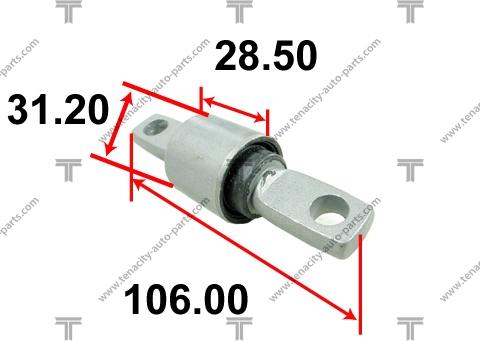 Tenacity AAMHO1024 - Сайлентблок, рычаг подвески колеса autospares.lv