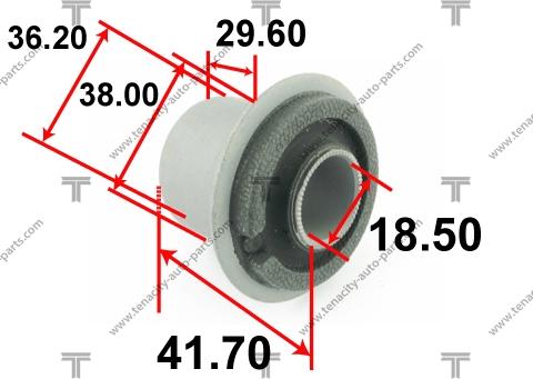 Tenacity AAMTO1090 - Сайлентблок, рычаг подвески колеса autospares.lv