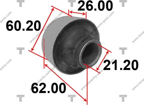 Tenacity AAMTO1086 - Сайлентблок, рычаг подвески колеса autospares.lv