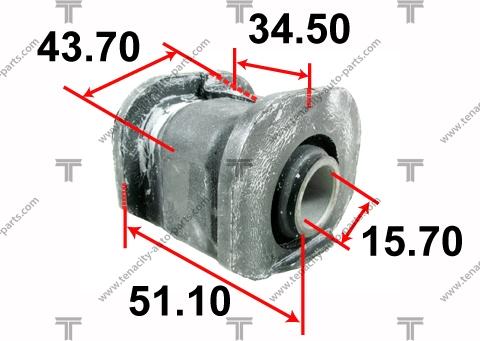 Tenacity AAMTO1034 - Сайлентблок, рычаг подвески колеса autospares.lv