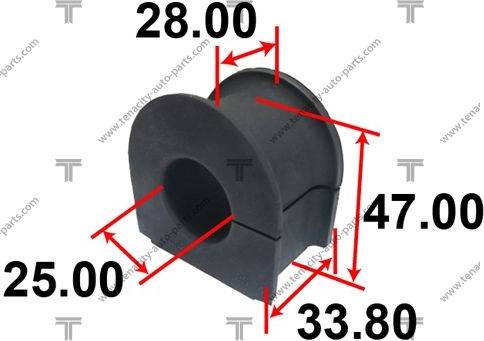 Tenacity ASBHO1007 - Втулка стабилизатора autospares.lv