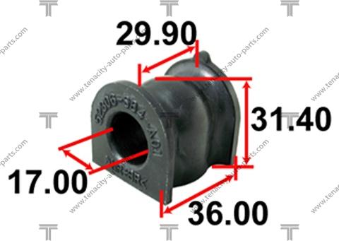 Tenacity ASBHO1021 - Втулка стабилизатора autospares.lv