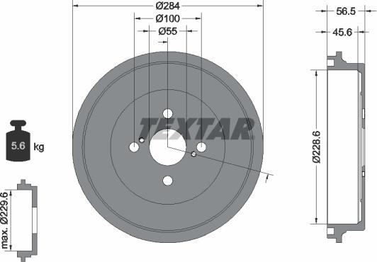 Textar 94040900 - Тормозной барабан autospares.lv