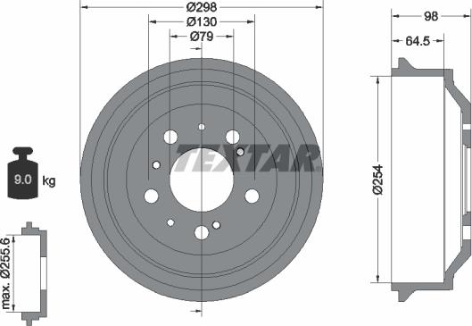 Textar 94014600 - Тормозной барабан autospares.lv