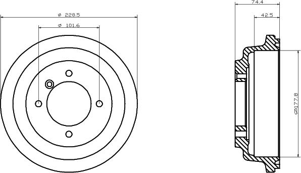 Textar 94015200 - Тормозной барабан autospares.lv