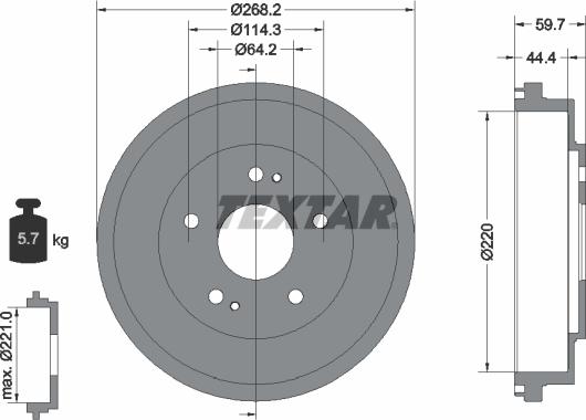 Textar 94023000 - Тормозной барабан autospares.lv