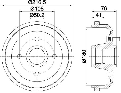 Textar 94023700 - Тормозной барабан autospares.lv