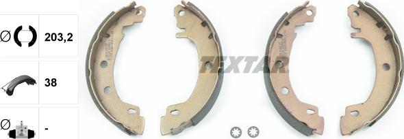 Textar 91049500 - Комплект тормозных колодок, барабанные autospares.lv