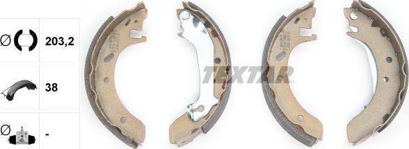 Textar 91046600 - Комплект тормозных колодок, барабанные autospares.lv