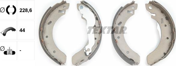 Textar 91046100 - Комплект тормозных колодок, барабанные autospares.lv