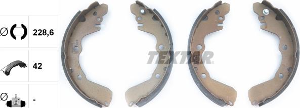 Textar 91047500 - Комплект тормозных колодок, барабанные autospares.lv