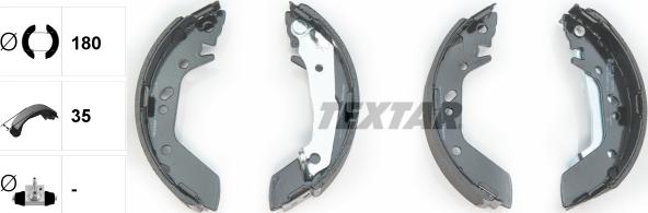 Textar 91059600 - Комплект тормозных колодок, барабанные autospares.lv