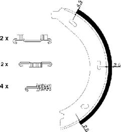 Textar 91054600 - Комплект тормозов, ручник, парковка autospares.lv