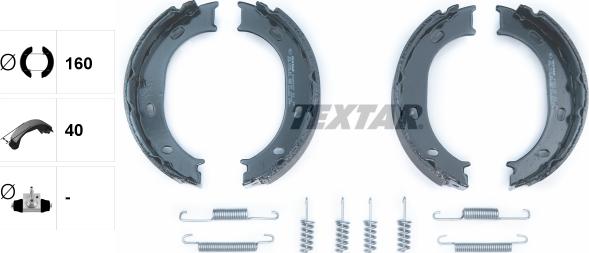 Textar 91055100 - Комплект тормозов, ручник, парковка autospares.lv