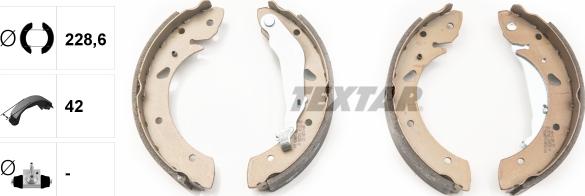 Textar 91055200 - Комплект тормозных колодок, барабанные autospares.lv