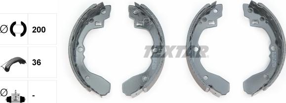 Textar 91056100 - Комплект тормозных колодок, барабанные autospares.lv