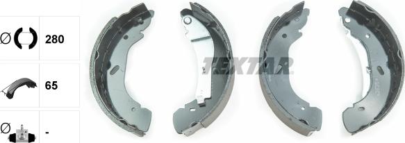 Textar 91058600 - Комплект тормозных колодок, барабанные autospares.lv