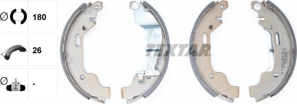 Textar 91058000 - Комплект тормозных колодок, барабанные autospares.lv