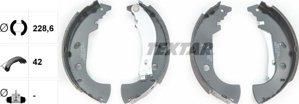 Textar 91053100 - Комплект тормозных колодок, барабанные autospares.lv