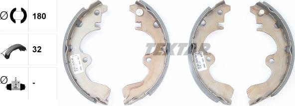 Textar 91052000 - Комплект тормозных колодок, барабанные autospares.lv