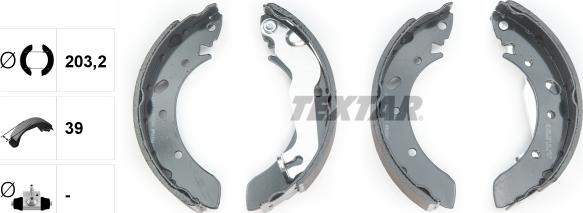 Textar 91052300 - Комплект тормозных колодок, барабанные autospares.lv